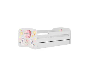 Produktfoto för KOCOT KIDS S&auml;ng babydreams vit ballong med l&aring;da med madrass 180/80