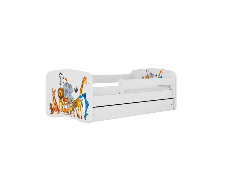 Alternativ bild 0 för KOCOT KIDS S&auml;ng babydreams vita djur med l&aring;da med madrass 140/70