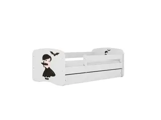 Produktfoto för KOCOT KIDS S&auml;ng babydreams white wednesday med l&aring;da med madrass 160/80