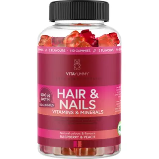 Produktfoto för Köp 2 få 30% | VitaYummy Hair & Nails Mix Raspberry & Peach 110 gummies