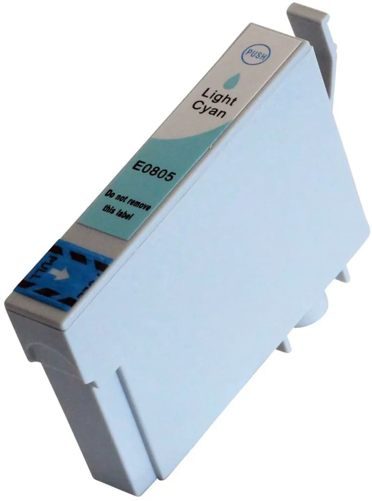 Alternativ bild 0 för Kompatibel med T0805 Bläckpatron light cyan för Epson