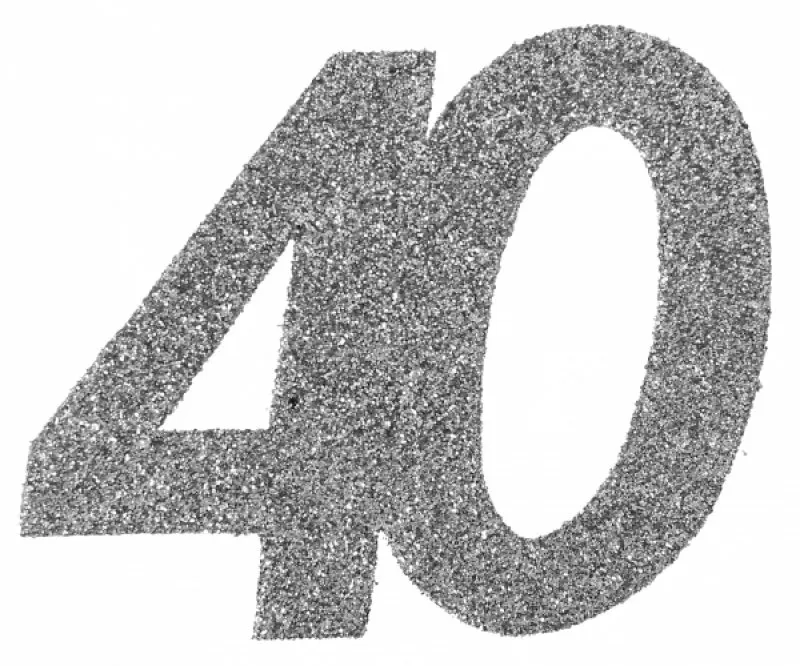 Alternativ bild 0 för Konfetti silver 40 år, 6-pack