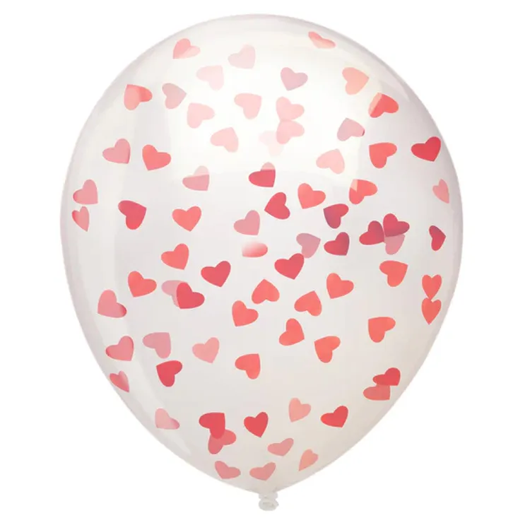 Alternativ bild 0 för Konfettiballong Hjärtan 100-pack