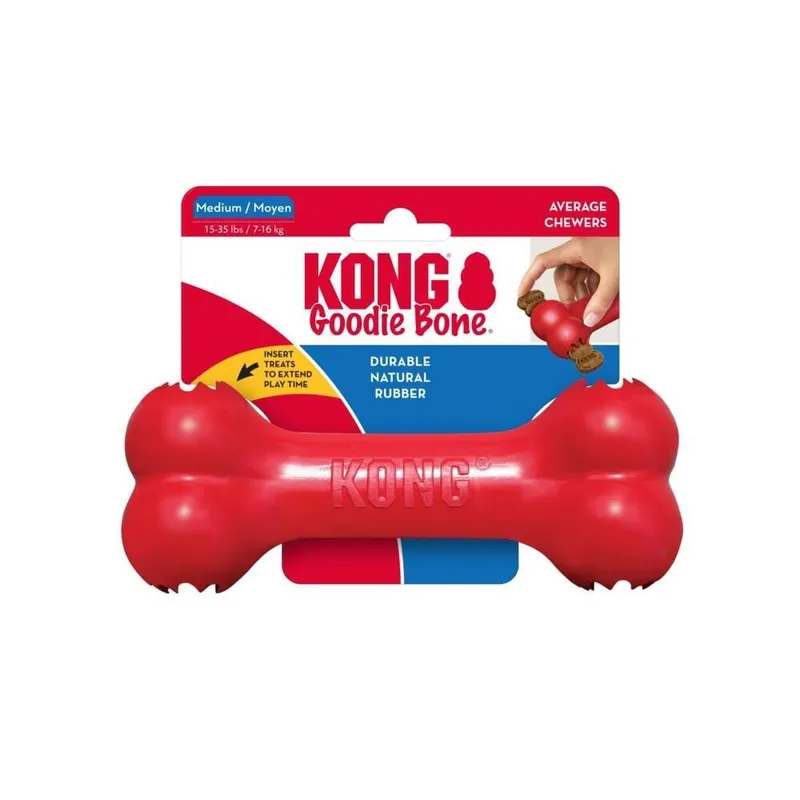 Bild 1 för KONG Goodie Bone Röd M 18 cm