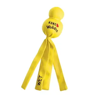 Produktfoto för KONG Wubba Wet Flytande Hundleksak Gul 35,5 cm