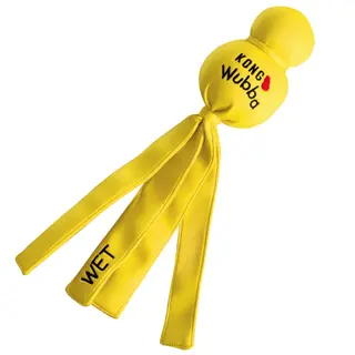 Produktfoto för KONG Wubba Wet Flytande Hundleksak Gul 35,5 cm