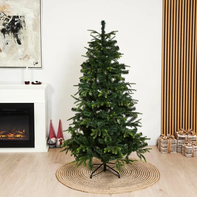 Bild 2 för Konstgjord julgran PE/PVC ALVA, klass A, 170x116 cm u/LED NORDIC WINTER (780-205)