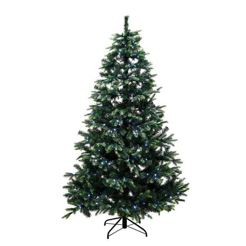 Bild 1 för Konstgjord julgran PE/PVC Limited Edition, klass A+, 180X124 cm m/färgad och vit LED NORDIC WINTER (780-321)