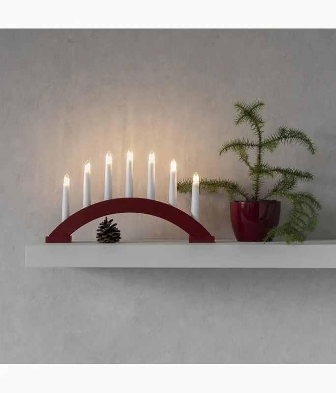 Alternativ bild 0 för Konstsmide 3972-520 7 ljus röd