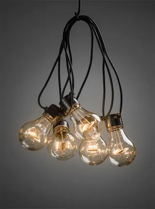 Produktfoto för Konstsmide Ljusslinga LED E27 10 LED amber 24V/IP44