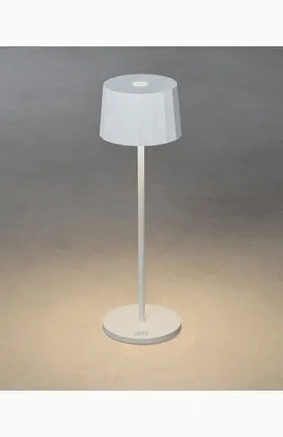 Produktfoto för Konstsmide Positano bordslampa vit USB