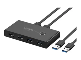 Produktfoto för Kopplingsbox UGREEN 30768B, USB 3.0 (svart)