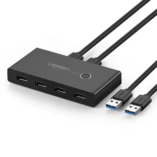 Produktfoto för Kopplingsbox UGREEN 30768B, USB 3.0 (svart)