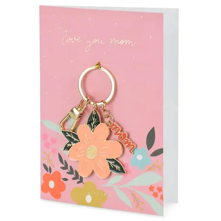 Alternativ bild 0 för Kort med Nyckelring "love you mom"