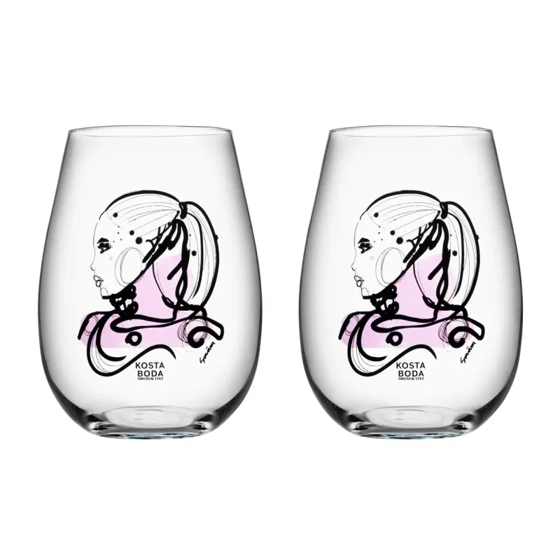 Alternativ bild 0 för Kosta Boda - All About You Tumbler 57 cl 2-pack Love You