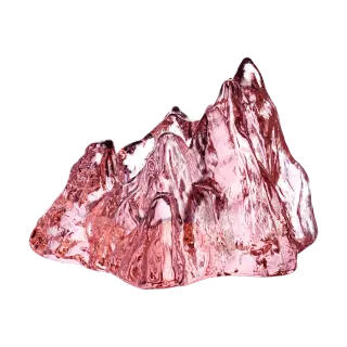 Produktfoto för Kosta Boda The Rock ljuslykta 9 cm, rosa