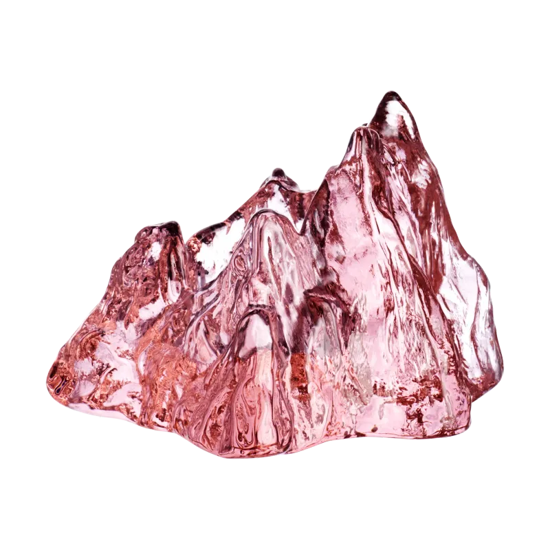 Alternativ bild 0 för Kosta Boda The Rock ljuslykta 9 cm, rosa