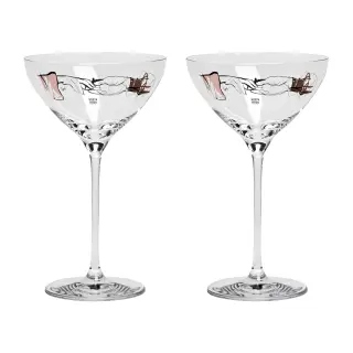Produktfoto för Kosta Boda You and me together champagnecoupe 32 cl 2-pack Clear / Multi