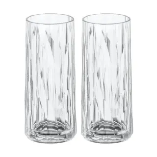 Produktfoto för Koziol Club No. 3 longdrinkglas plast 25 cl 2-pack Kristallklar