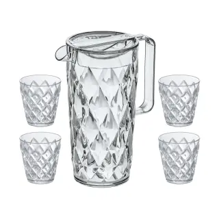 Produktfoto för Koziol - Crystal Karaff + Glas 4-pack Klar