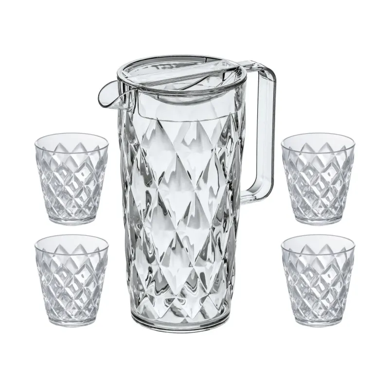 Alternativ bild 0 för Koziol - Crystal Karaff + Glas 4-pack Klar