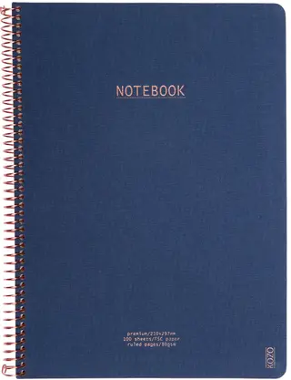 Produktfoto för KOZO Premium Notebook A4 navy 100 pcs 80g.