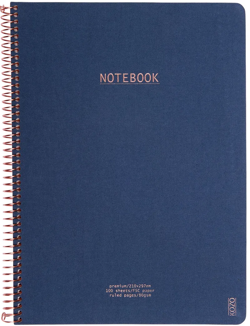 Alternativ bild 0 för KOZO Premium Notebook A4 navy 100 pcs 80g.