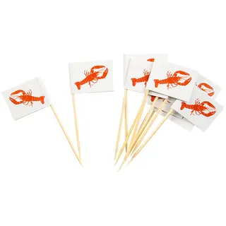 Produktfoto för Kräftskiva Cocktailflaggor 10-pack