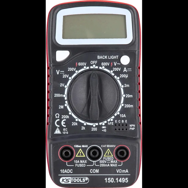 Alternativ bild 0 för KS Tools 150.1495, LCD, 3,5 siffror, Batteri, 69 mm, 31 mm, 138 mm