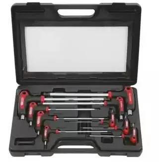 Produktfoto för KS Tools 151.8150, T-handtag för lossning av bromsar, 9 st, T-handtag med kort arm, Krom-vanadiumstål, 1,8 kg