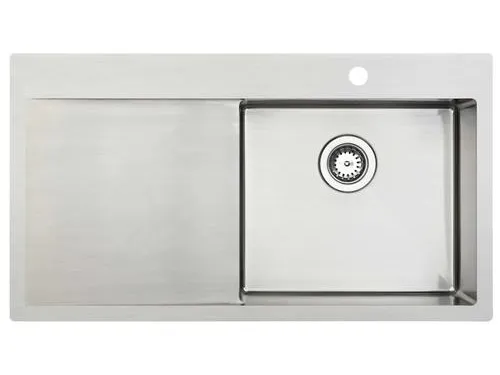 Alternativ bild 0 för Kubus 900 soft köksbänk i rostfritt stål med radie 10 inuti