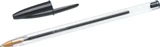 Produktfoto för Kulspetspenna bic cristal medium svart låda med 50 st.