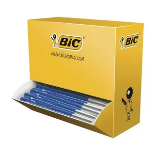 Produktfoto för Kulspetspenna bic m10 value pack, blå, låda med 90+10 gratis