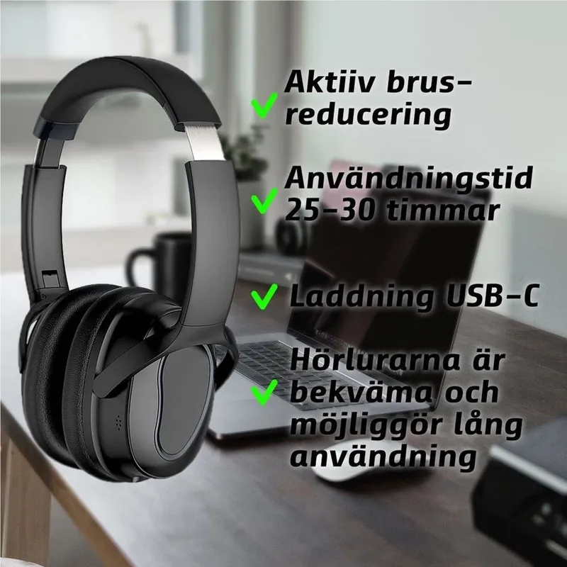 Bild 2 för Kuura Bass Pro around-ear brusreducerande trådlösa hörlurar