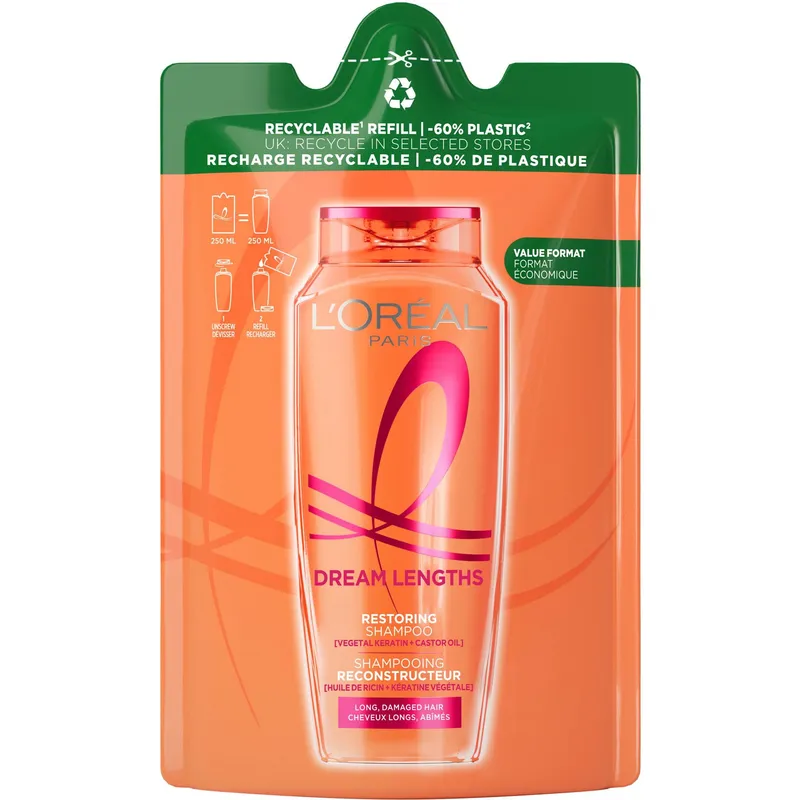 Bild 1 för L'Oréal Paris Elvital Dream Length Shampoo Refill 250 ml