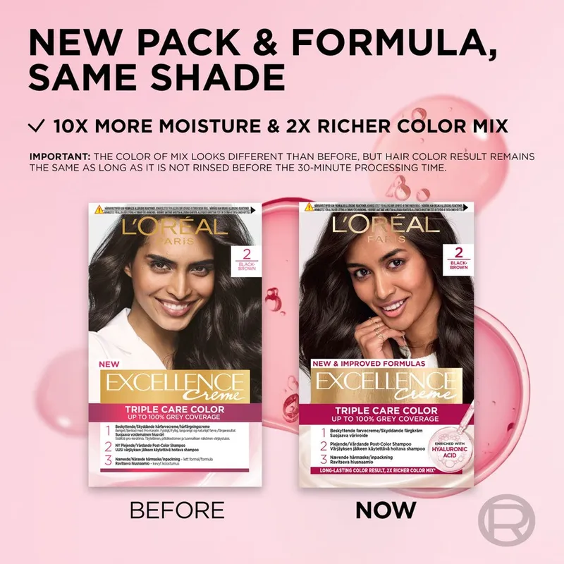 Bild 5 för L'Oréal Paris Excellence Crème 2 Black-Brown