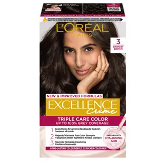 Produktfoto för L'Oréal Paris Excellence Crème 3 Darkest Brown