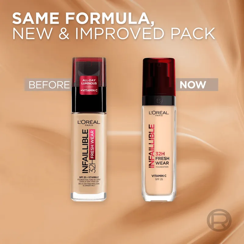 Bild 3 för L'Oreal Paris Infallible 24H face foundation 140 Golden Beige 30ml