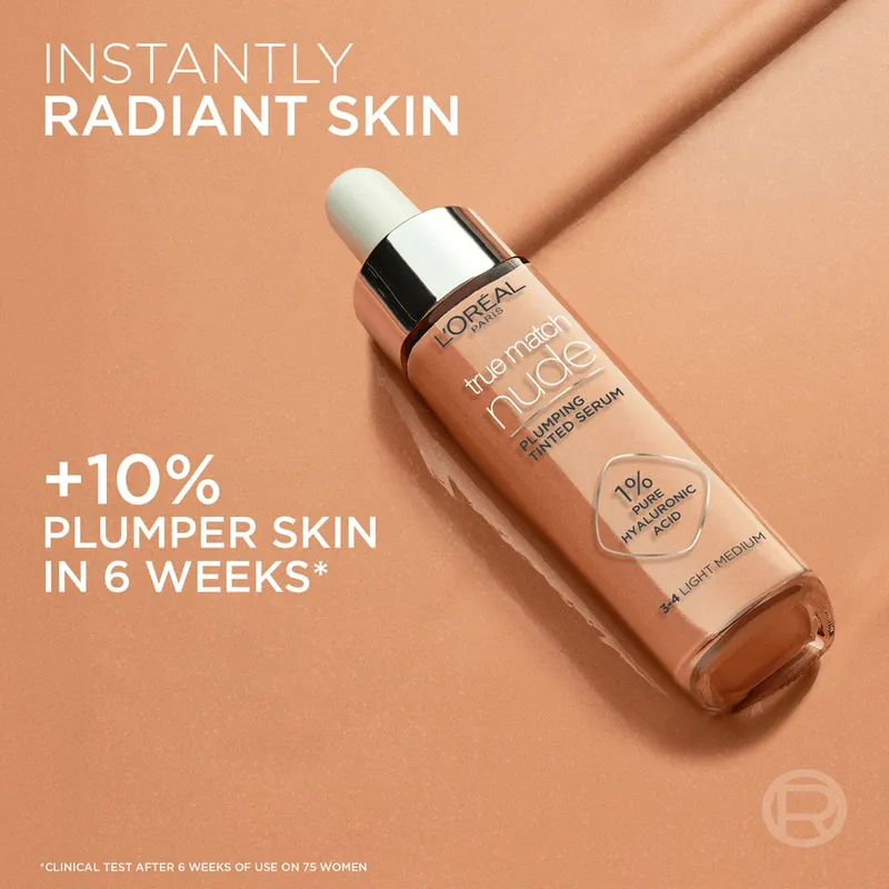 Bild 6 för L'Oréal Paris L'Oreal Paris True Match Nude Plumping Tinted Serum 4-5 Medium