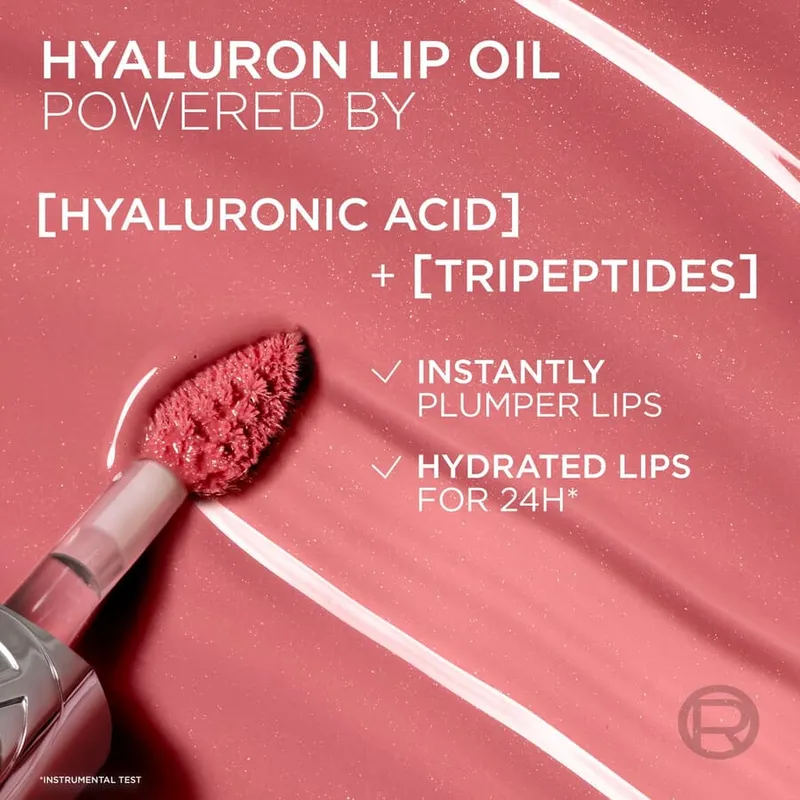 Bild 7 för L'Oréal Paris Plump Ambition Hyaluron Lip Oil 641 Latte Glace - 5 ml