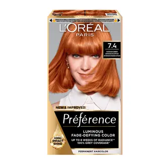 Produktfoto för L'Oréal Paris Préférence Permanent Coloration For All Hair Types 7.4 Mango Copper - 1 pcs