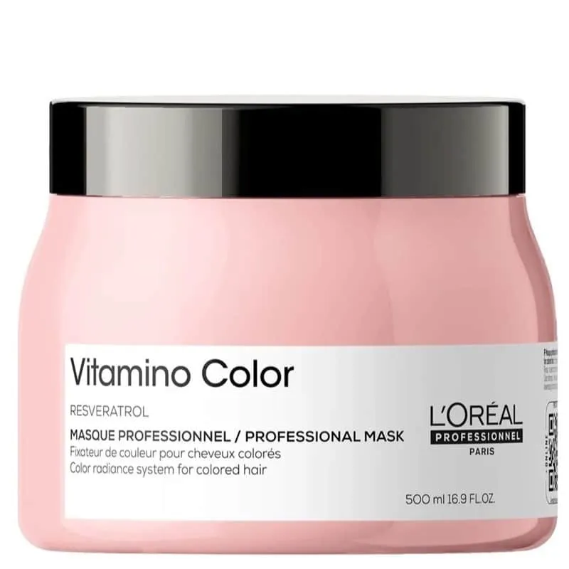 Alternativ bild 0 för L’Oréal Paris (public) Serie Expert Vitamino, Kvinna, Färgat hår, Alla färger, 500 ml, Colour correction, Näringsgivande, Reparation, Burk