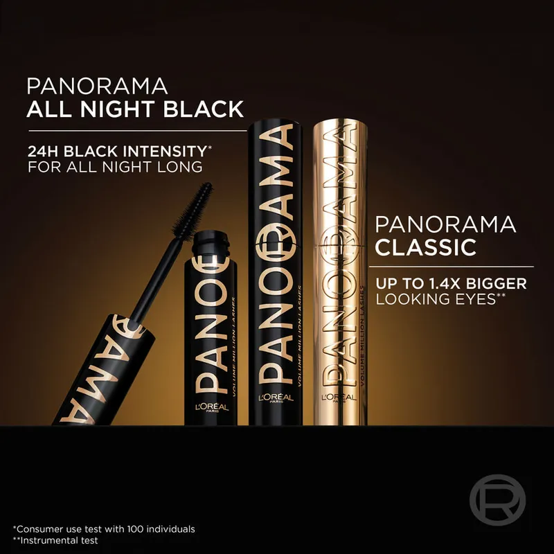 Bild 11 för L'Oréal Paris Volume Million Lashes Panorama All Night Mascara Extra Black - 9,9 ml