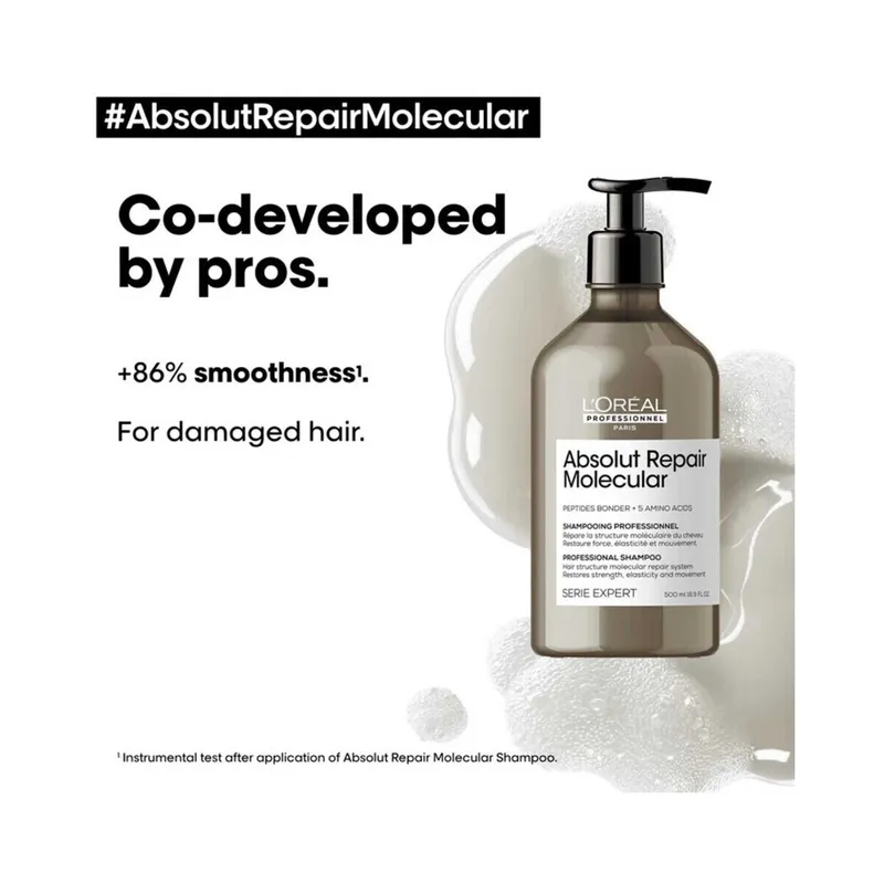 Bild 3 för L'Oréal Professionnel Absolut Repair Molecular  Shampoo 500 ml