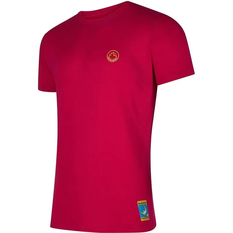 Bild 1 för La Sportiva Climbing on the Moon T-Shirt M Fucsia/Giallo