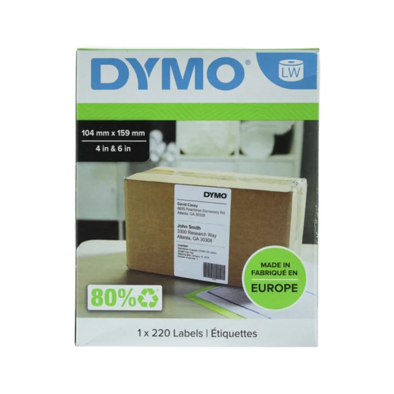 Alternativ bild 0 för Label 104x159mm extra large shipping label 220/rl