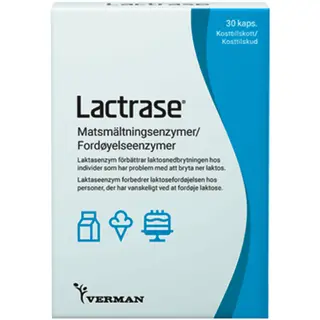 Produktfoto för Lactrase laktasenzym, kapslar 30 st