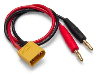 Produktfoto för Laddkabel XT90 med 4mm banankontakter