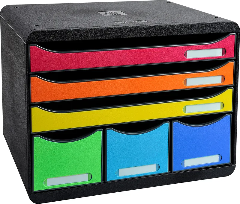 Alternativ bild 0 för Lådskåp Exacompta Harlekin Storebox Maxi med 6 lådor