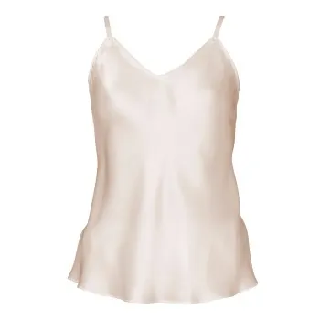 Alternativ bild 0 för Lady Avenue Pure Silk Camisole With Cording Champagne silke Large Dam